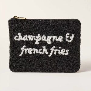 NWT RARE Champagne & French Fries Beaded Clutch Kate Spade New York x Target